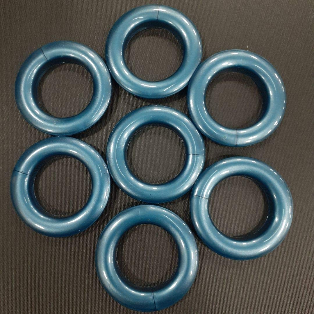 FAPBADRI Ösenringe mit Rückenschloss (männlich & weiblich), passend für ein 2,5 cm Rohr, Farbe blau, 100 Stück