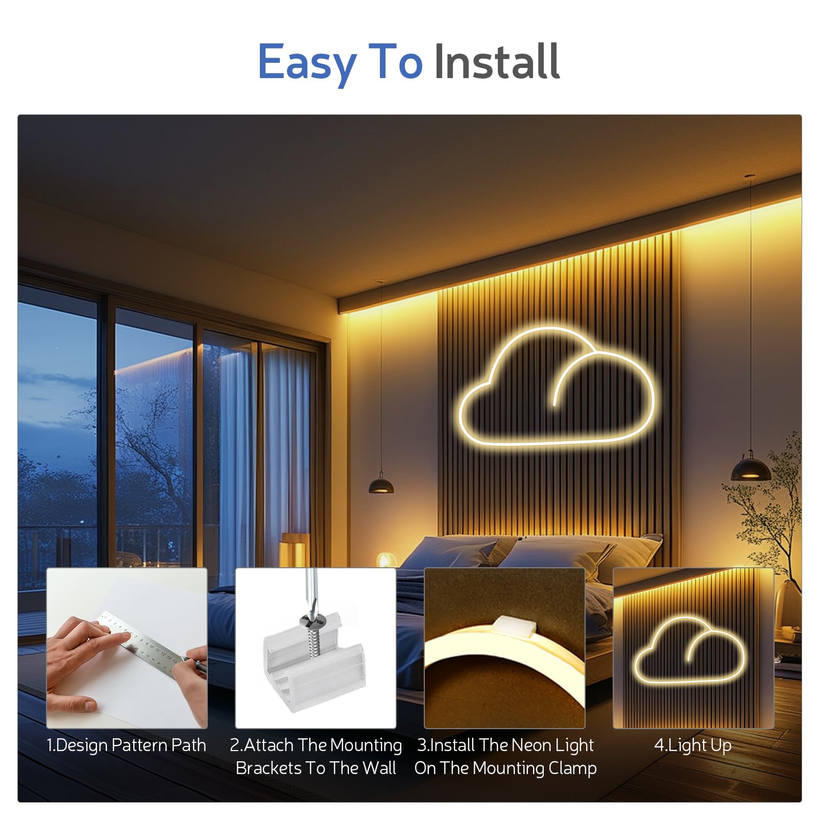 Ruban Led 15m, Led Chambre, RGB Bande Led Contrôlé par APP Bluetooth ou