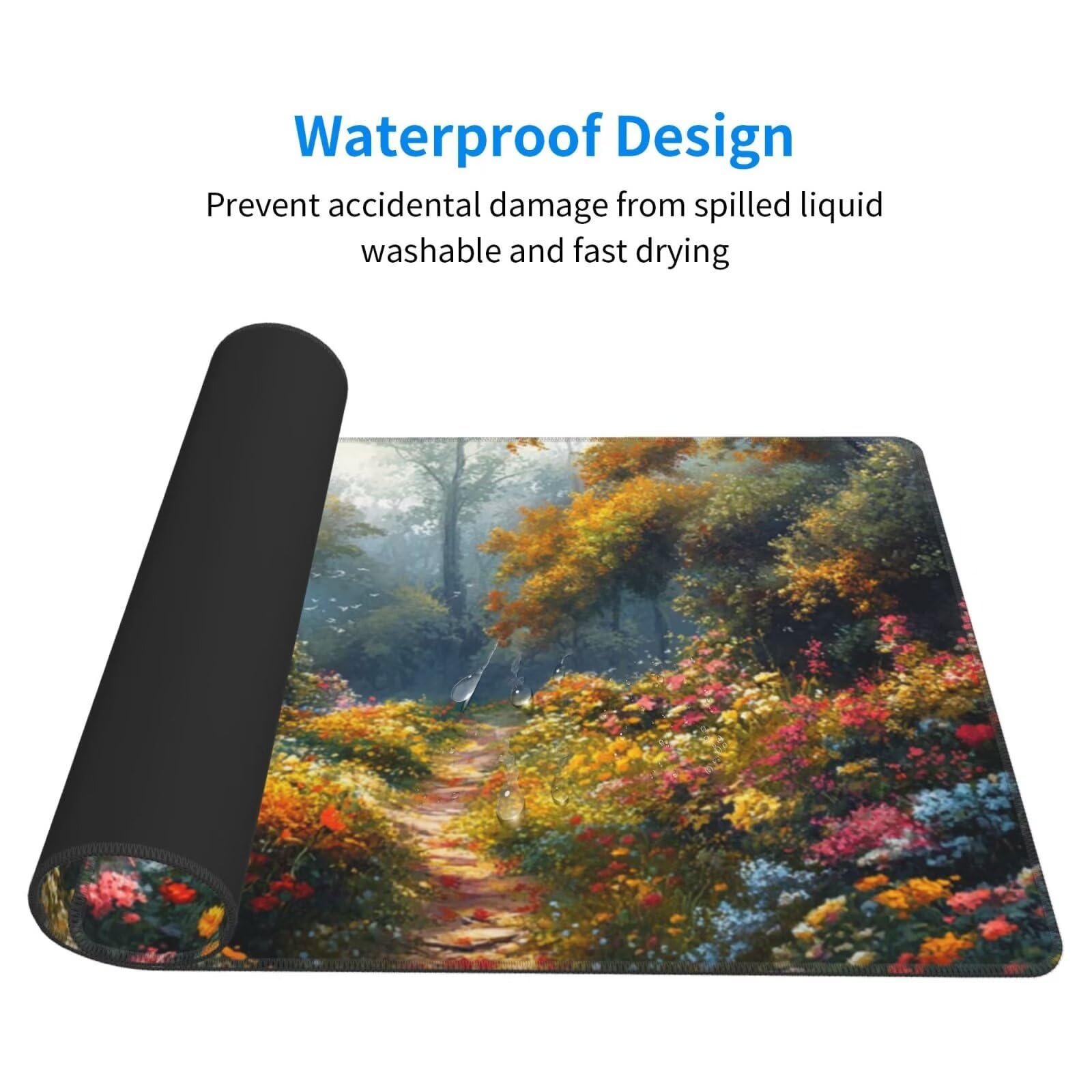 Gaming Mauspad XXL 1200x400x3mm Mousepad Verlängertes Groß Mauspad Schreibtischauflage,Genähte Kanten rutschfeste Gummibasis,Verbessert Präzision Geschwindigkeit Home Office Hüttenlandschaft L-4792