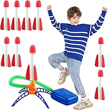 Space Rocket Toy, Kids Rocket Launcher with 8 Foam Rockets + 1 Rocket Launcher Toy, Outdoor Toys for Children, Garden Games for Children, for Children 3-12 Years Old