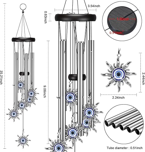 Miniatura 5 de Campanillas de viento para espacio exterior, campanilla de viento con sonidos naturales, decoraciones para exterioresinteriores para patio, porche,