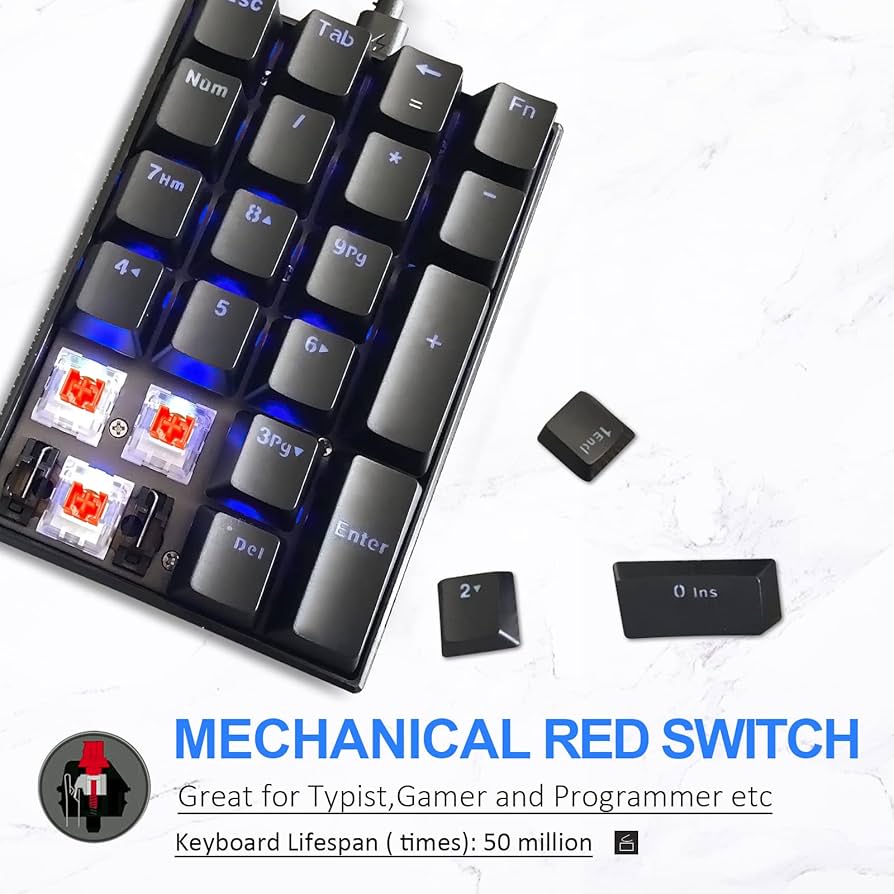 【83cm】SSK mm23mx Amazon.com: MOTOSPEED K23 Mechanical Numeric Keypad Red