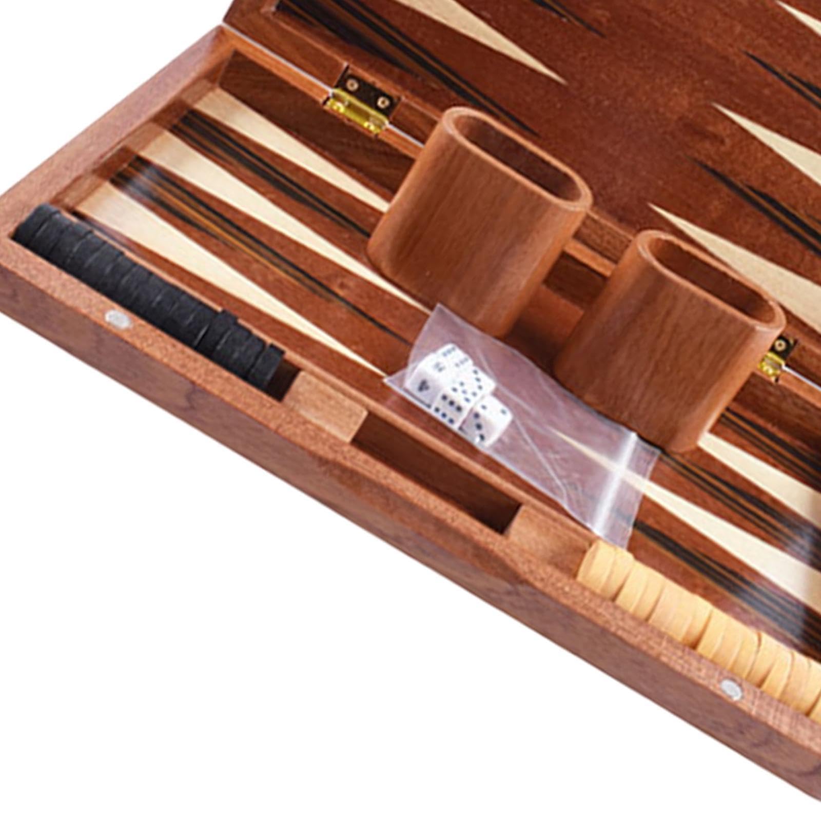 Backgammon Juego Tablero de Madera Portátil Plegable Educativo Decorativo Y para Adultos Y Niños Adecuado para Reuniones Familiares Regalo, Style a