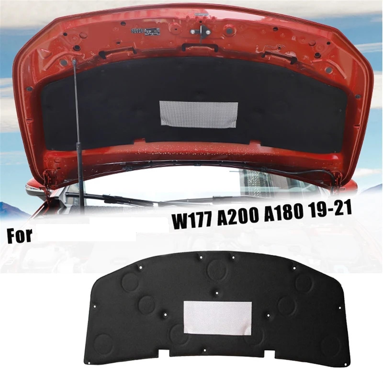 Isolation Thermique Et Phonique Pour Capot Mercedes Classe A W177 2019-2021 - Tapis Moteur Aluminium