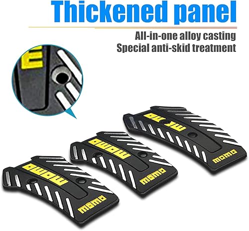 Miniatura 4 de 3 almohadillas antideslizantes para pedal de automóvil, universal de aluminio para deportes, gasolina, combustible y gasolina, cubierta de freno de