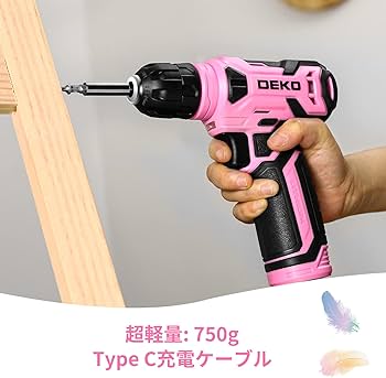 Amazon | DEKO 8V 電動ドリル ドリルドライバー 9.5mm キーレス