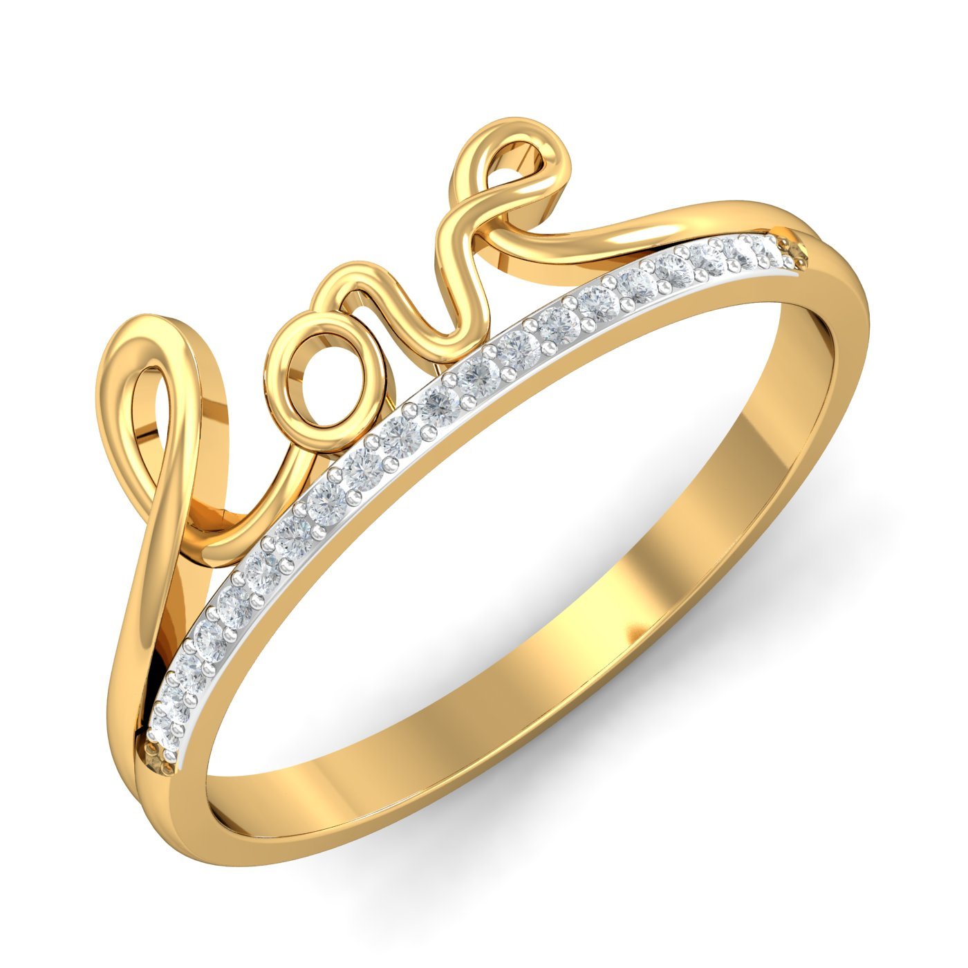 18KT Yellow Gold Proposal Love Ring for Women-image-38