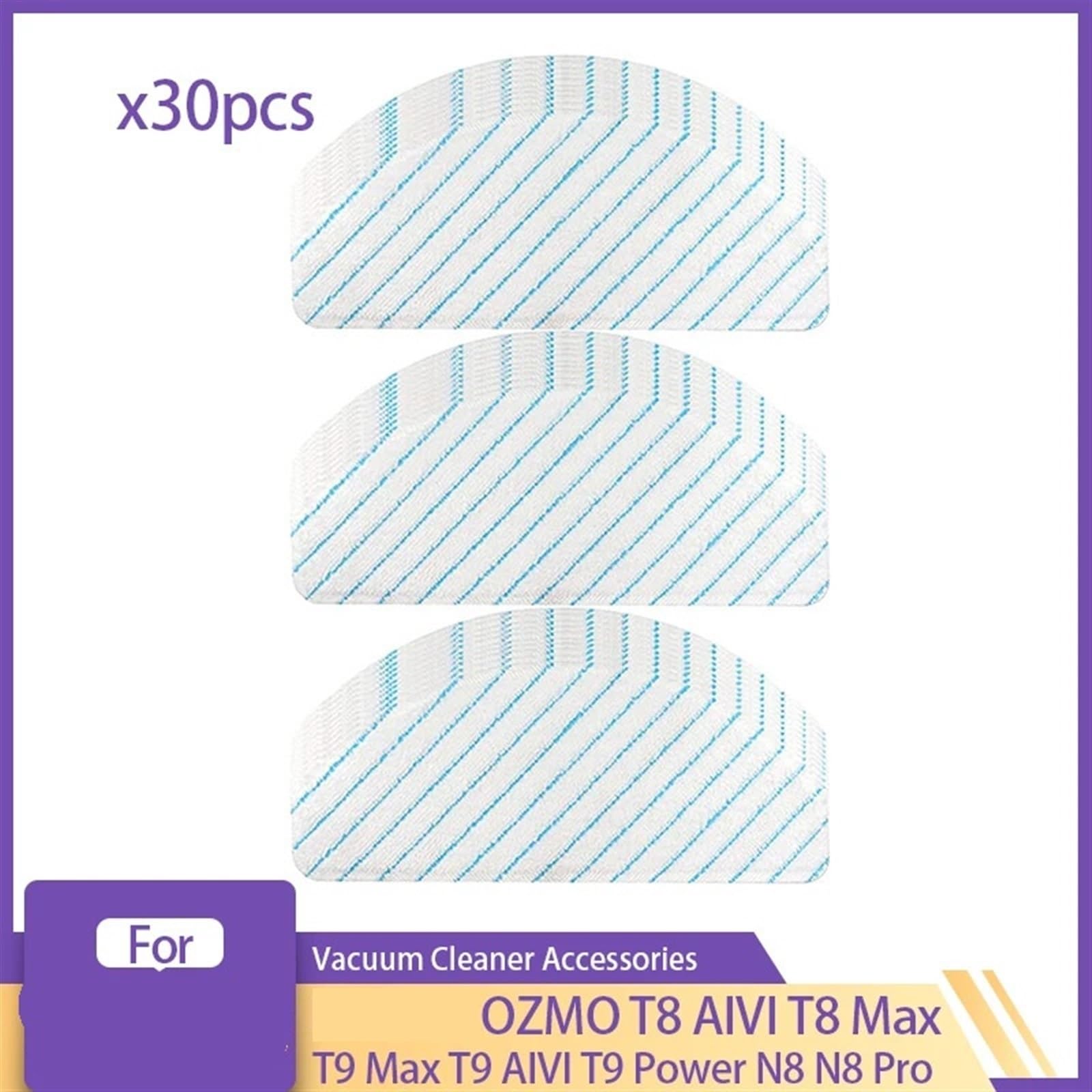 30 szt. Jednorazowe mocne szmatki do mopa podkładki, do Ecovacs, do Deebot OZMO T8 AIVI T8 Max T9 Max N8 N8 Pro akcesoria do odkurzaczy Podkładka do mopa