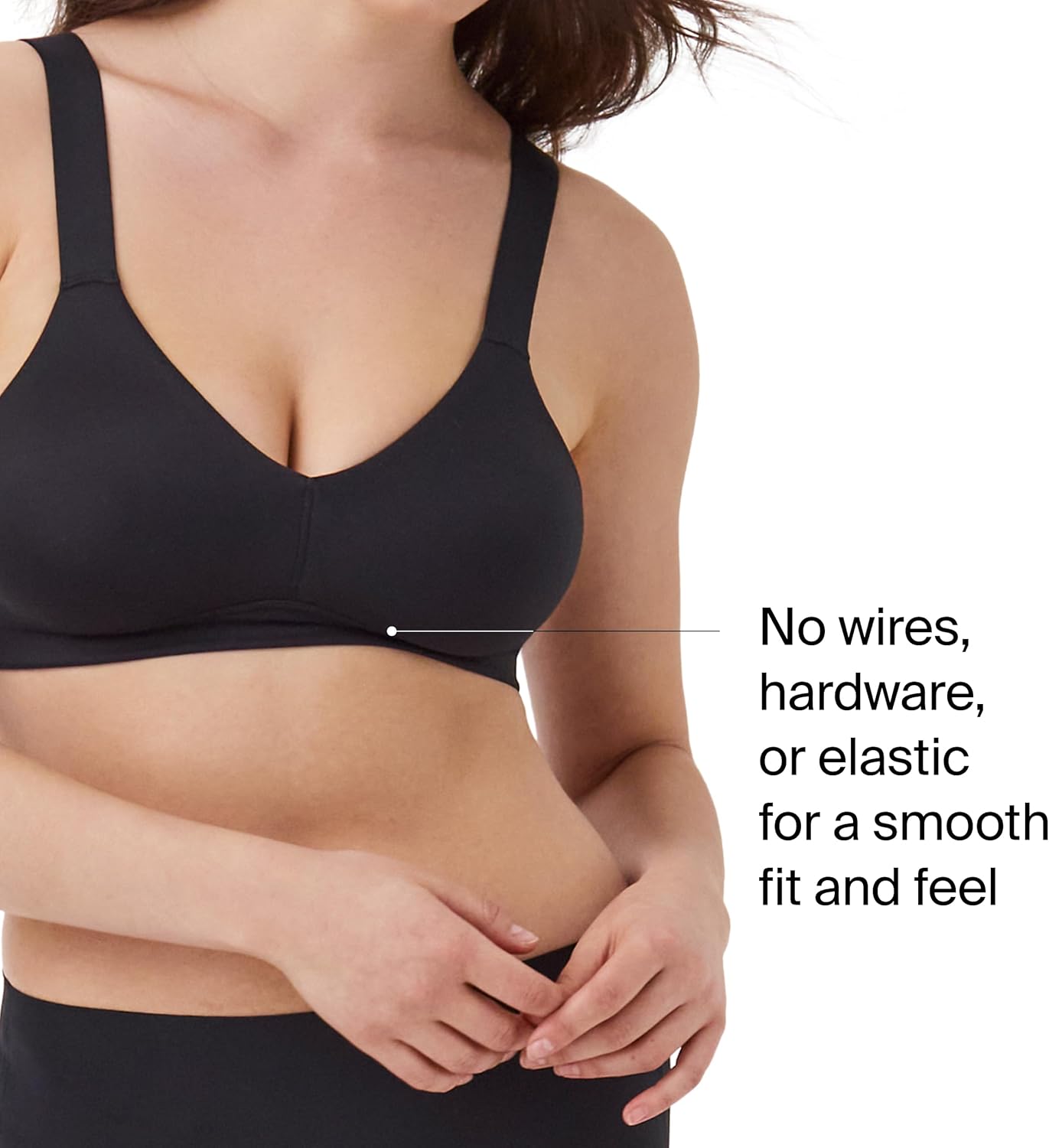SPANX Smooth Bra-Llelujah! Unlined Bralette - Comfortable Support - Wire-Free Bra - Hosiery Back Smoothing - Dig-Free Straps