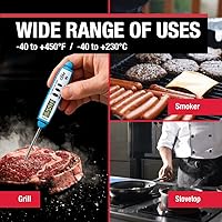 Vista 4 de CDN ProAccurate® Termómetro digital de bolsillo de lectura instantánea con punta de acero inoxidable de 2.75 pulgadas para medición precisa