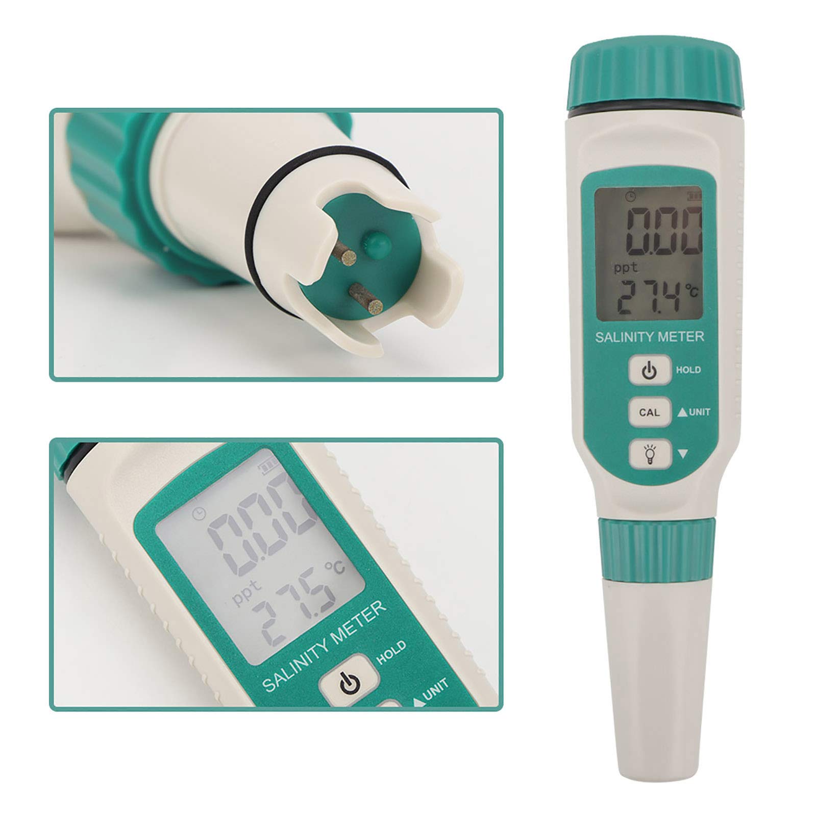 Misuratore di salinità elettronico tester e rivelatori PH strumenti di conducibilità e TDS SMART SENSOR AR8012 Misuratore di salinità elettronico Misuratore di salinità digitale portatile con disp
