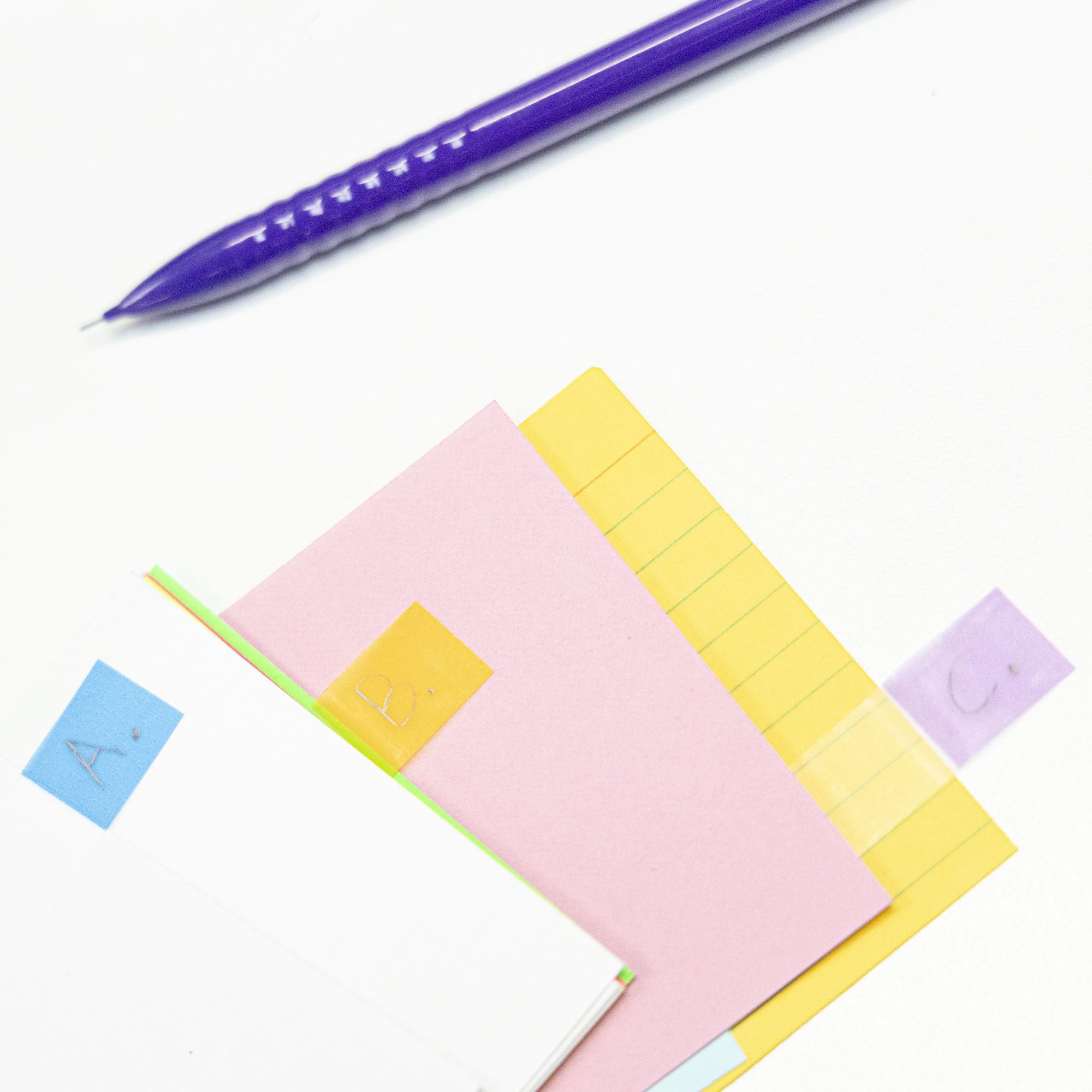 BAZIC Neon-Seitenmarkierer, 1,2 x 4,3 cm, neonfarbene PET-Flaggen-Index-Register, Haftnotizen, Lesezeichen, Datei-Tab (120 Flaggen/Pack), 1 Stück