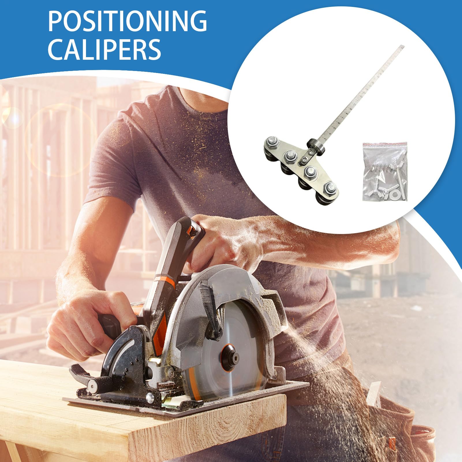 Guida Posizionamento Misurazione Calibro Per Taglio E Misurazione Con Guida | Utensile Da Taglio Guida Rotaia Per Falegnameria Metallo Bricolage Industriale Costruzione