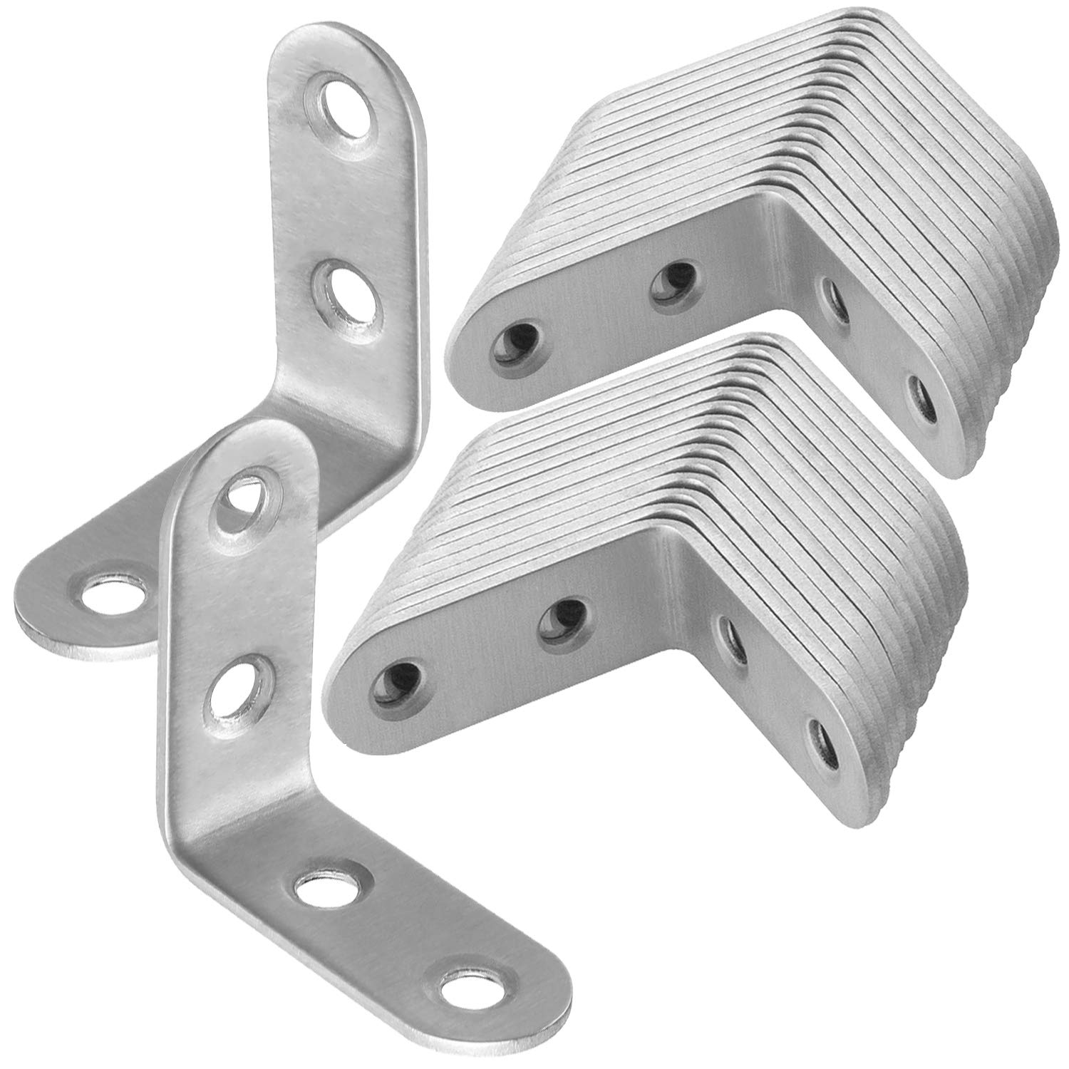 50 PCS Corner Brace 40mmx40mm, CBTONE Stainless Steel L Shaped Bracket