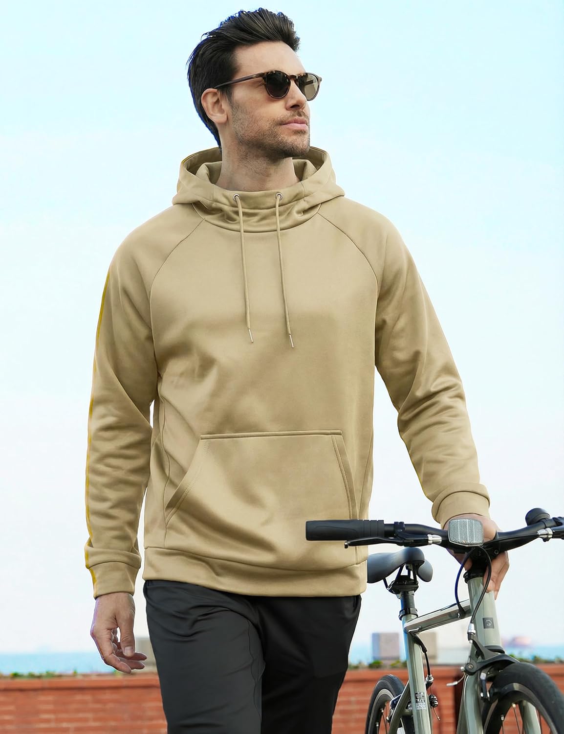 MAGCOMSEN Mens Hoodies Fleece Lined Casual Athletic Sweatshirts Pullover with Kangaroo Pocket - Image 2