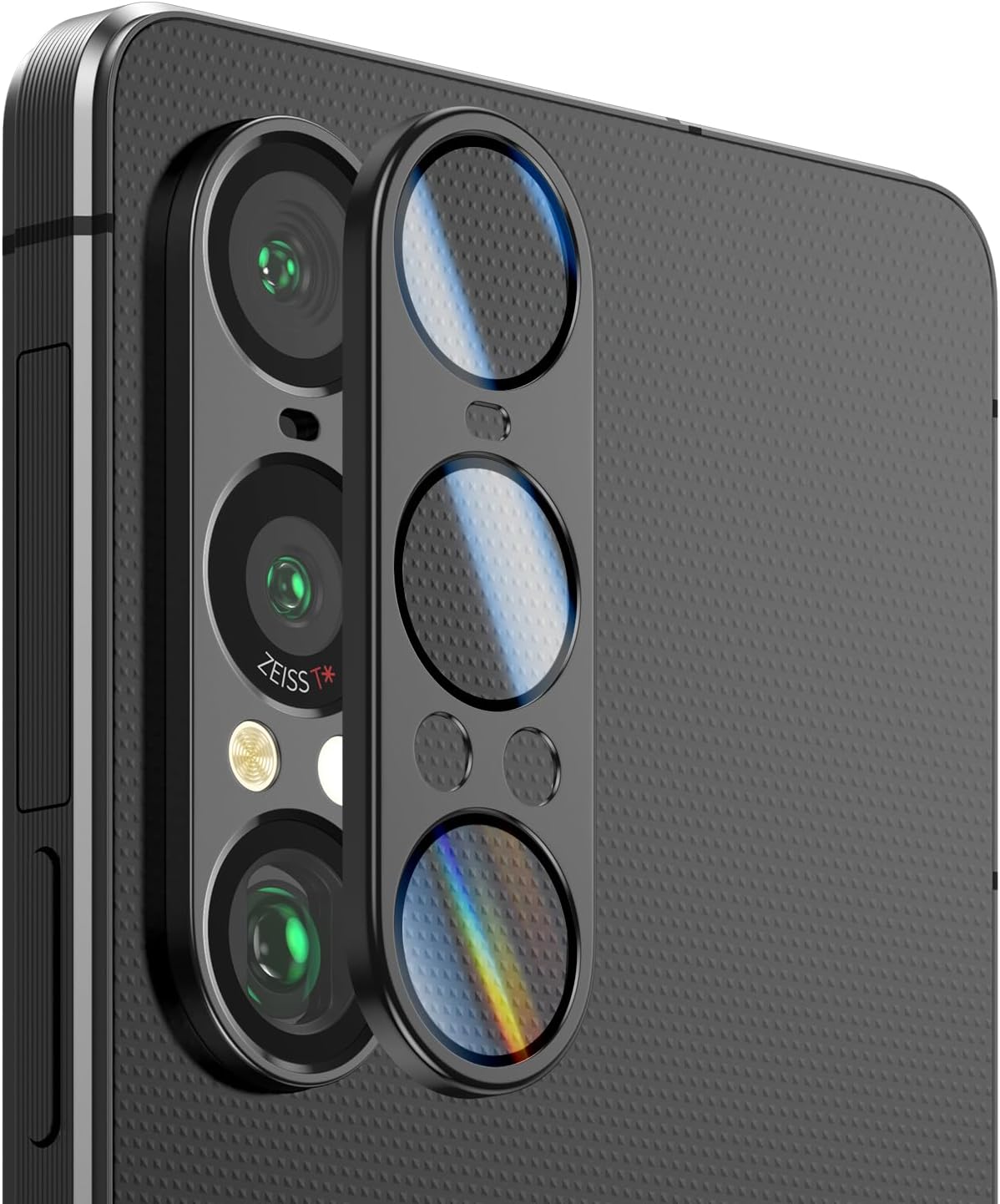 Sapphire Glass Camera Lens Protector for Sony Xperia 1 VII, black