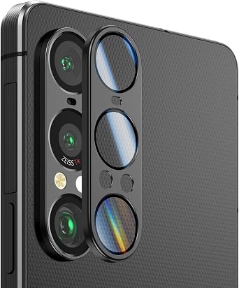 Sapphire Glass Camera Lens Protector for Sony Xperia 1 VII, black