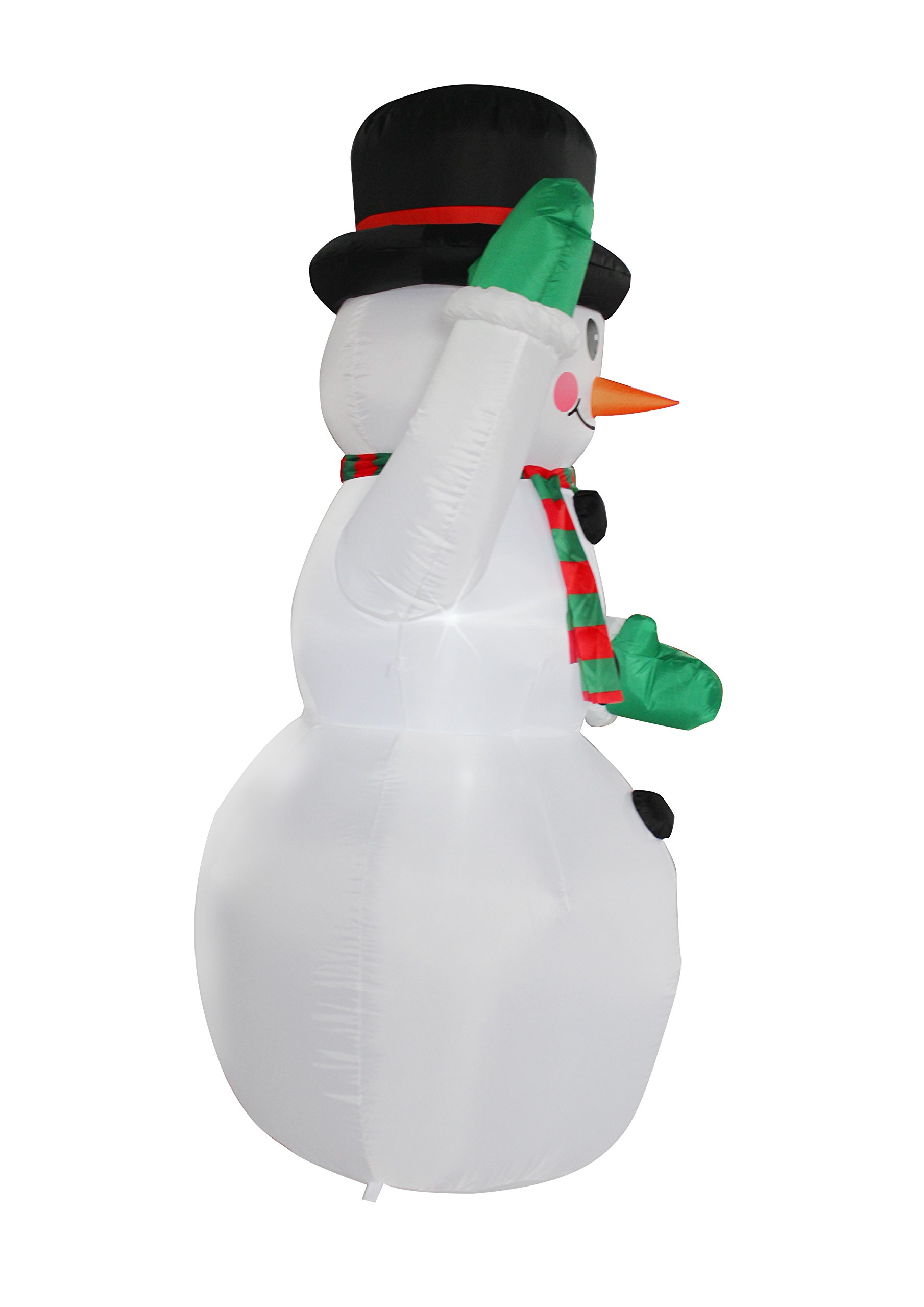 2,1 m gonflable Portable Hiver Noël Bonhomme de neige Blow up d'intérieur et d'extérieur pelouse Yard Décorations