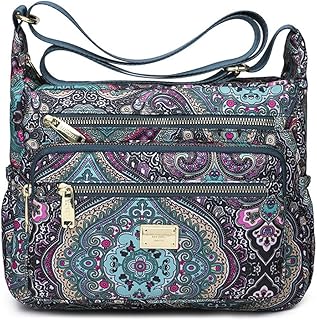 HERCMNOY Crossbody Bags for Women Multi Pocket Shoulder Bag Waterproof Nylon Messenger Purses and Handbags