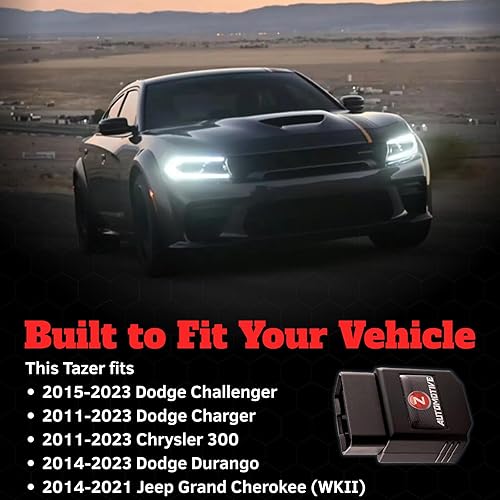 Miniatura 2 de Z Automotive Tazer se adapta a 2015 2022 Challenger Charger Durango | Dispositivo enchufable OBD2 | Configuración del vehículo, ajustes en vivo y