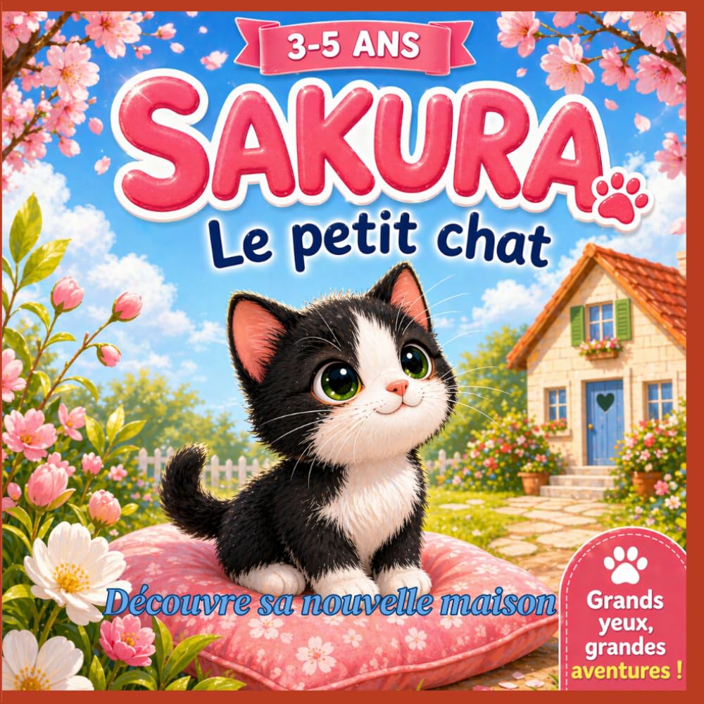 Sakura le petit chat. Découvre sa nouvelle maison