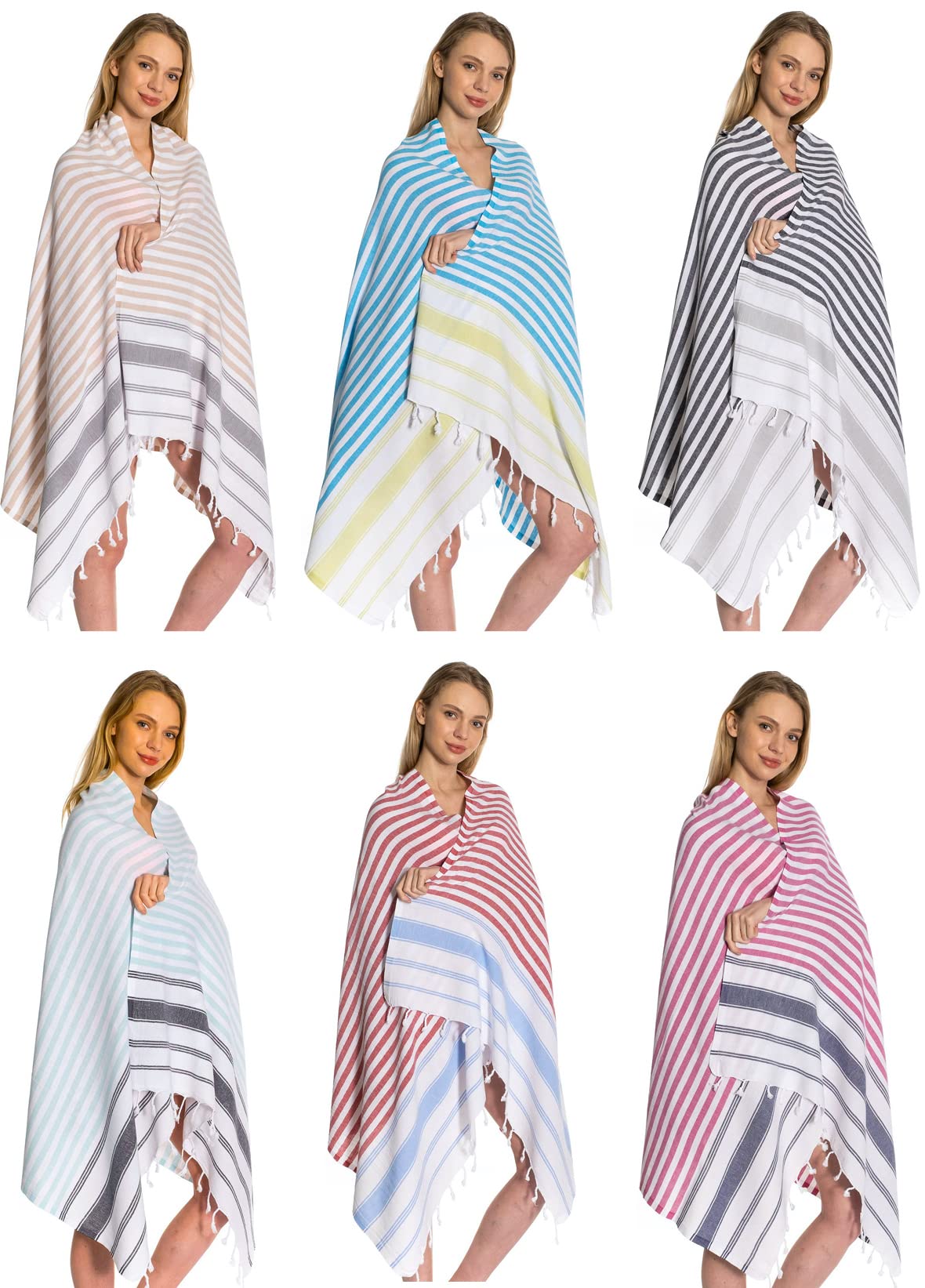DEMMEX - Juego de 3 toallas de algodón turco XXL para baño, playa, spa, sauna, hammam, viajes, yoga, gimnasio, pareo, pareo, peshtemal, manta pestemal, 74 x 39 pulgadas