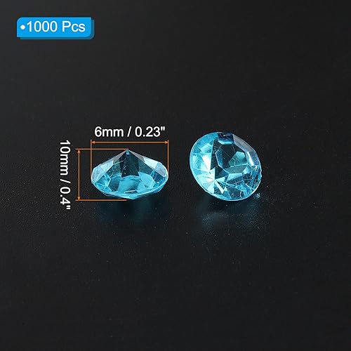 Miniatura 2 de PATIKIL 1000 piezas de diamantes acrílicos para jarrón, rellenos de plástico de 0.394 pulgadas, cristales falsos, gemas para mesa de boda, diamante