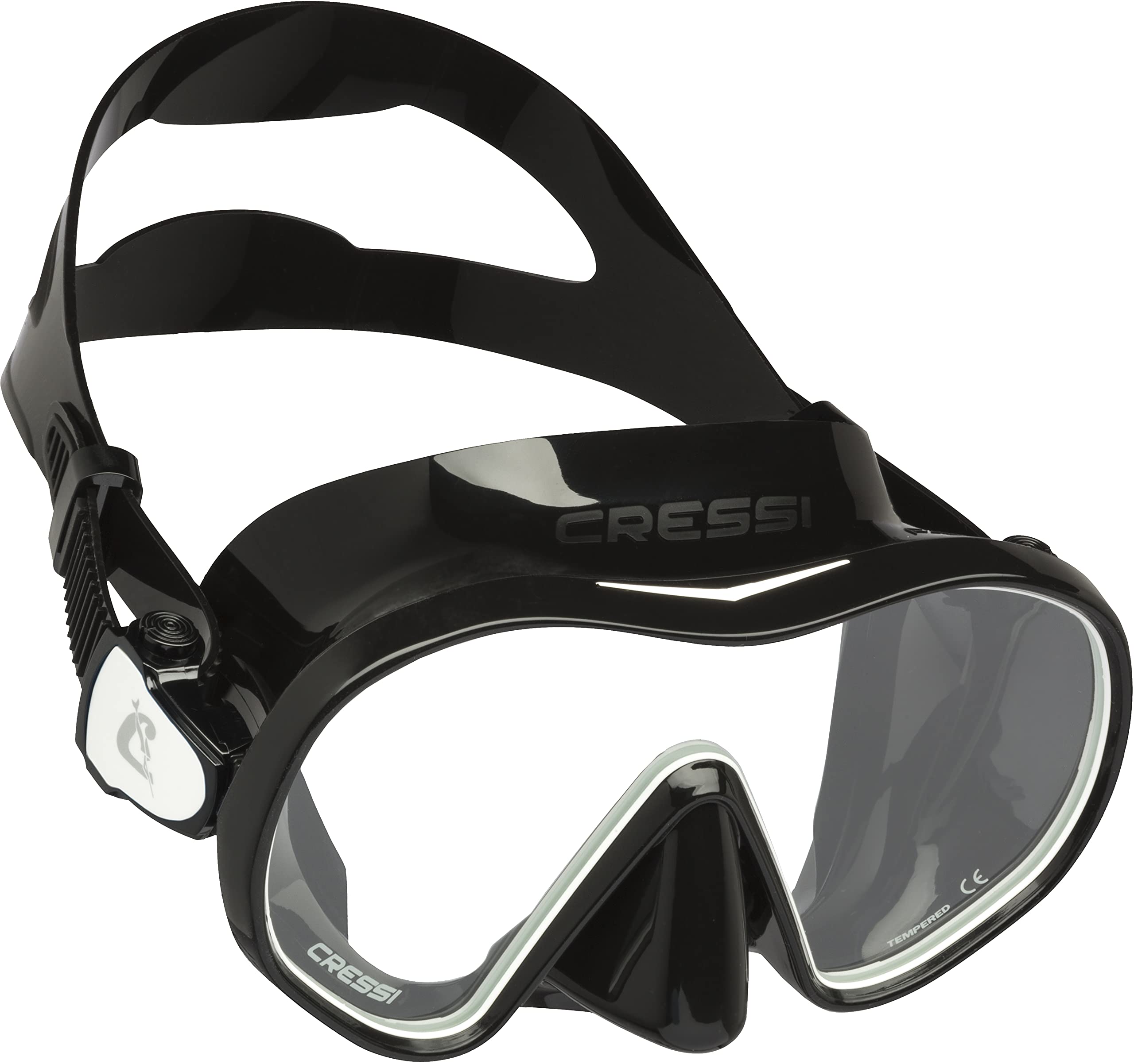 Cressi F-Dual & Supernova Dry Mask & Snorkel Kits, Black/White
