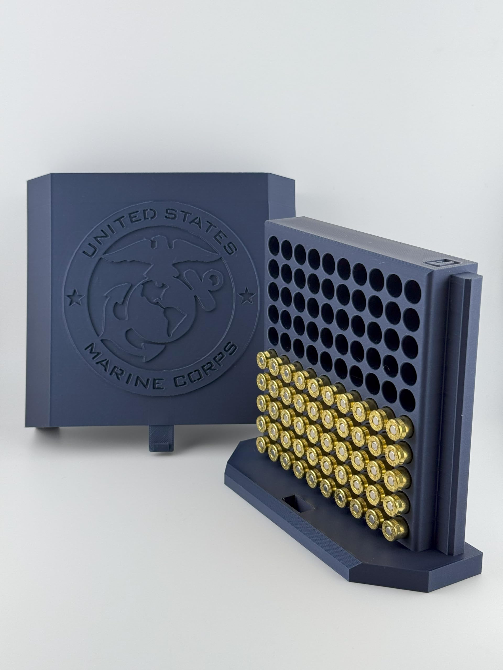 380 ACP Ammo Box (100 Round) (MARINE CORPS, Metallic Blue)