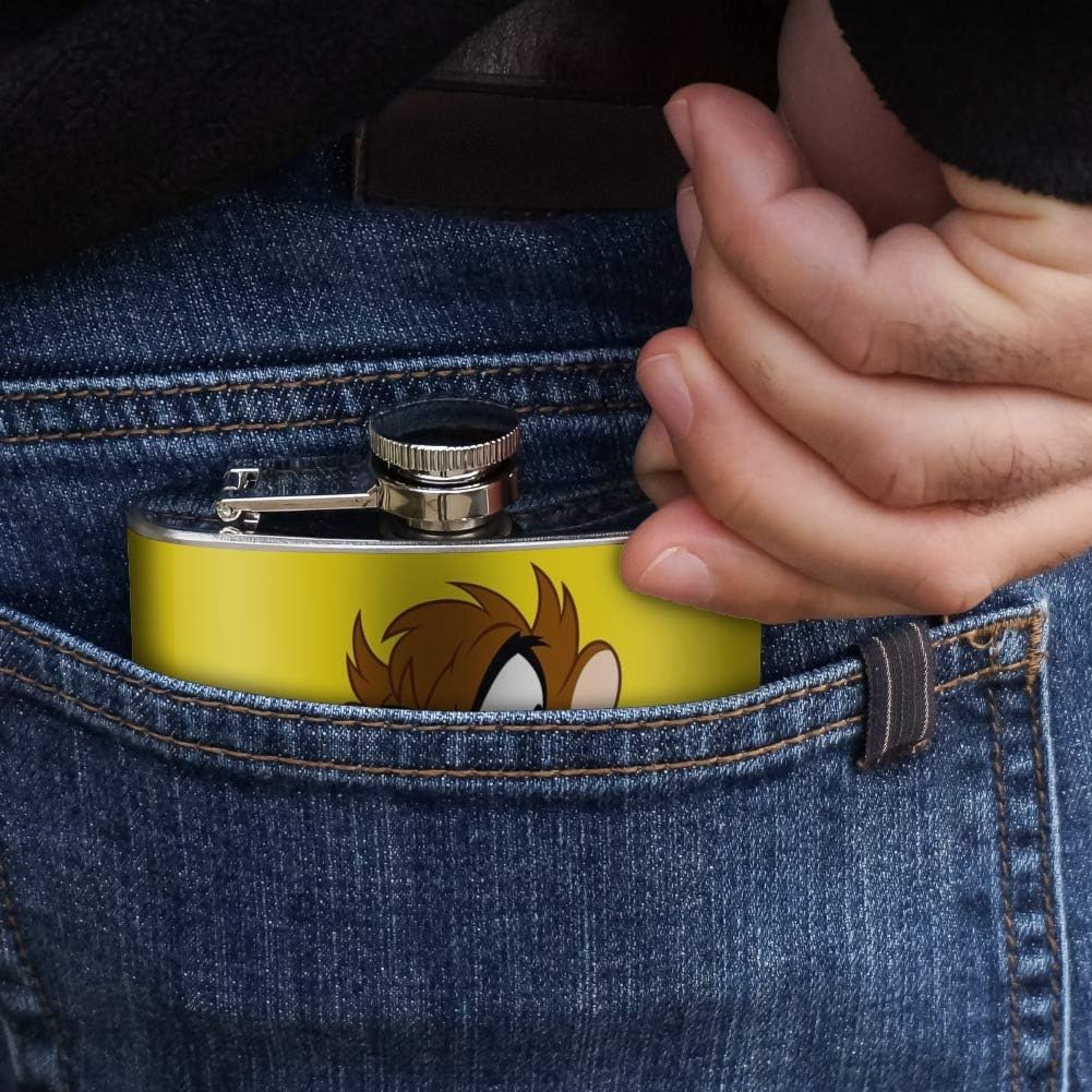 Buу 1 gеt 1 🔥 Looney Tunes Taz Stainless Steel 5oz Hip Drink Kidney Flask