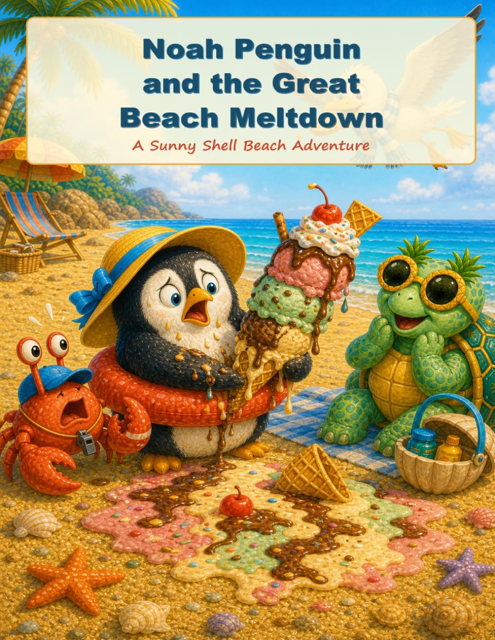 Noah Penguin and the Great Beach Meltdown: A Funny Sunny Shell Beach Adventure (Noah Penguin’s Silly Seaside Stories)