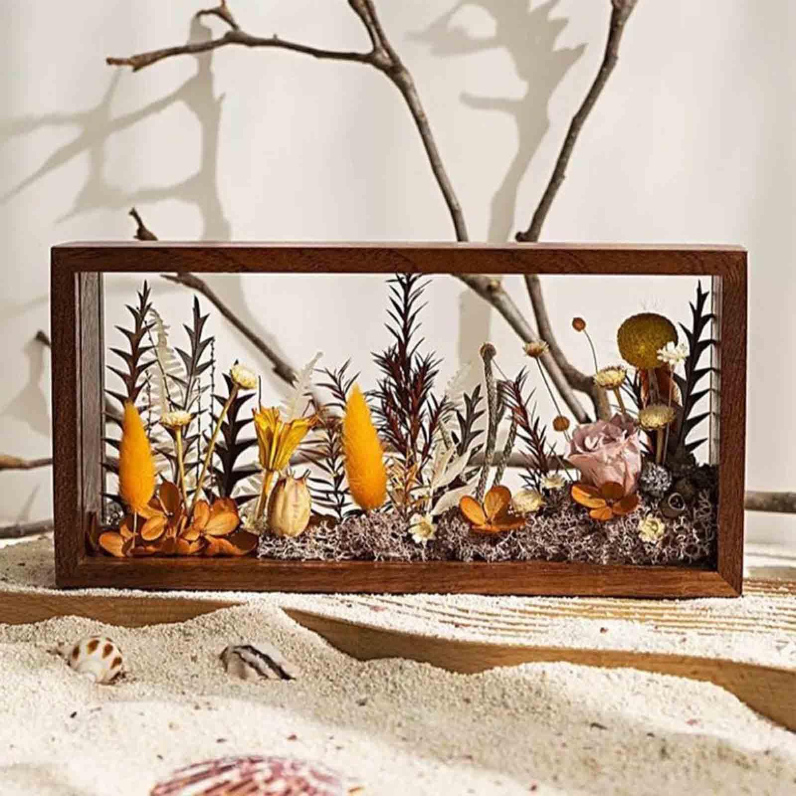 Amazon.co.jp: Benboo 木製シャドーボックスフレームガラス収納