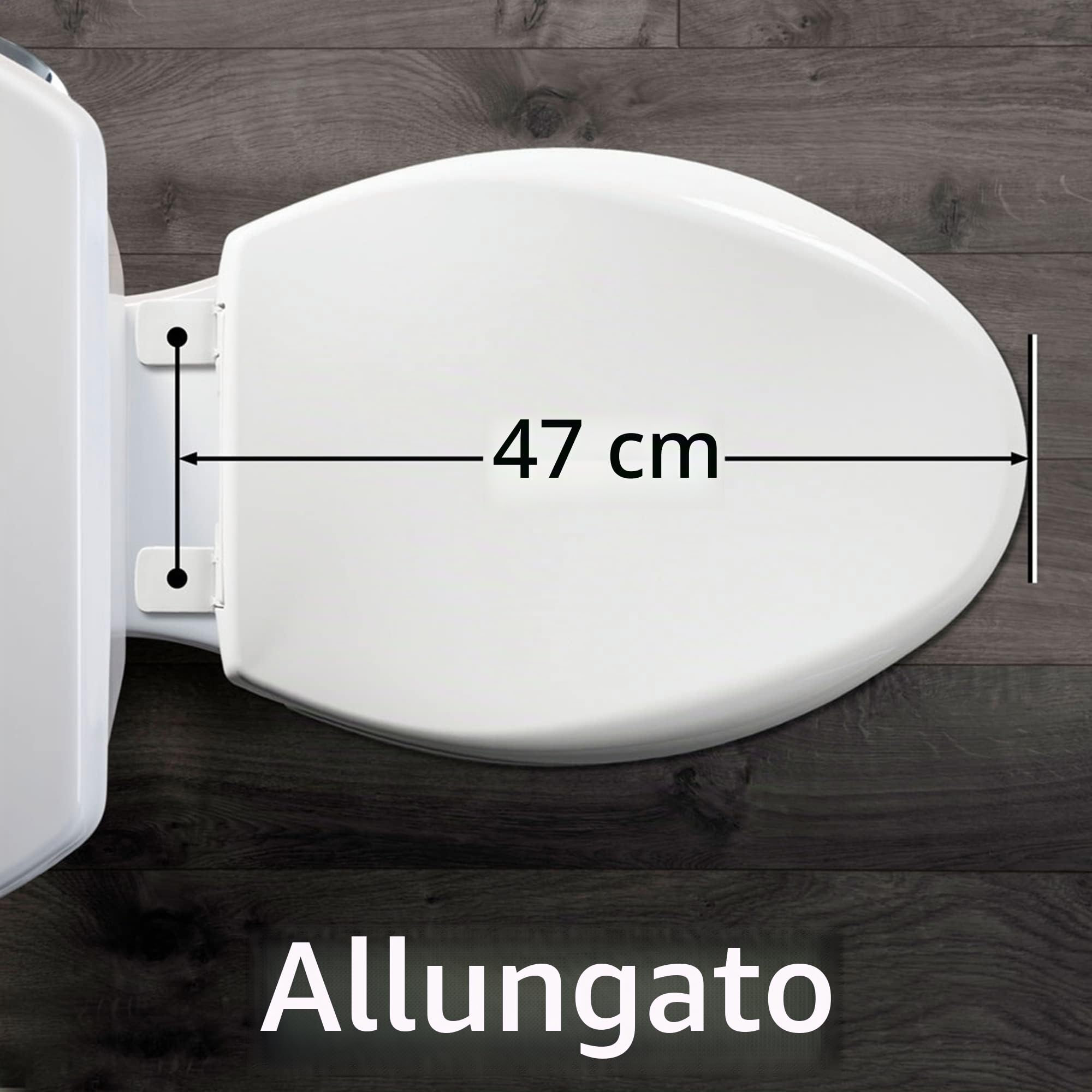 Bemis 175000 Economy - Sedile WC allungato con coperchio anteriore aperto, in plastica, colore: Bianco