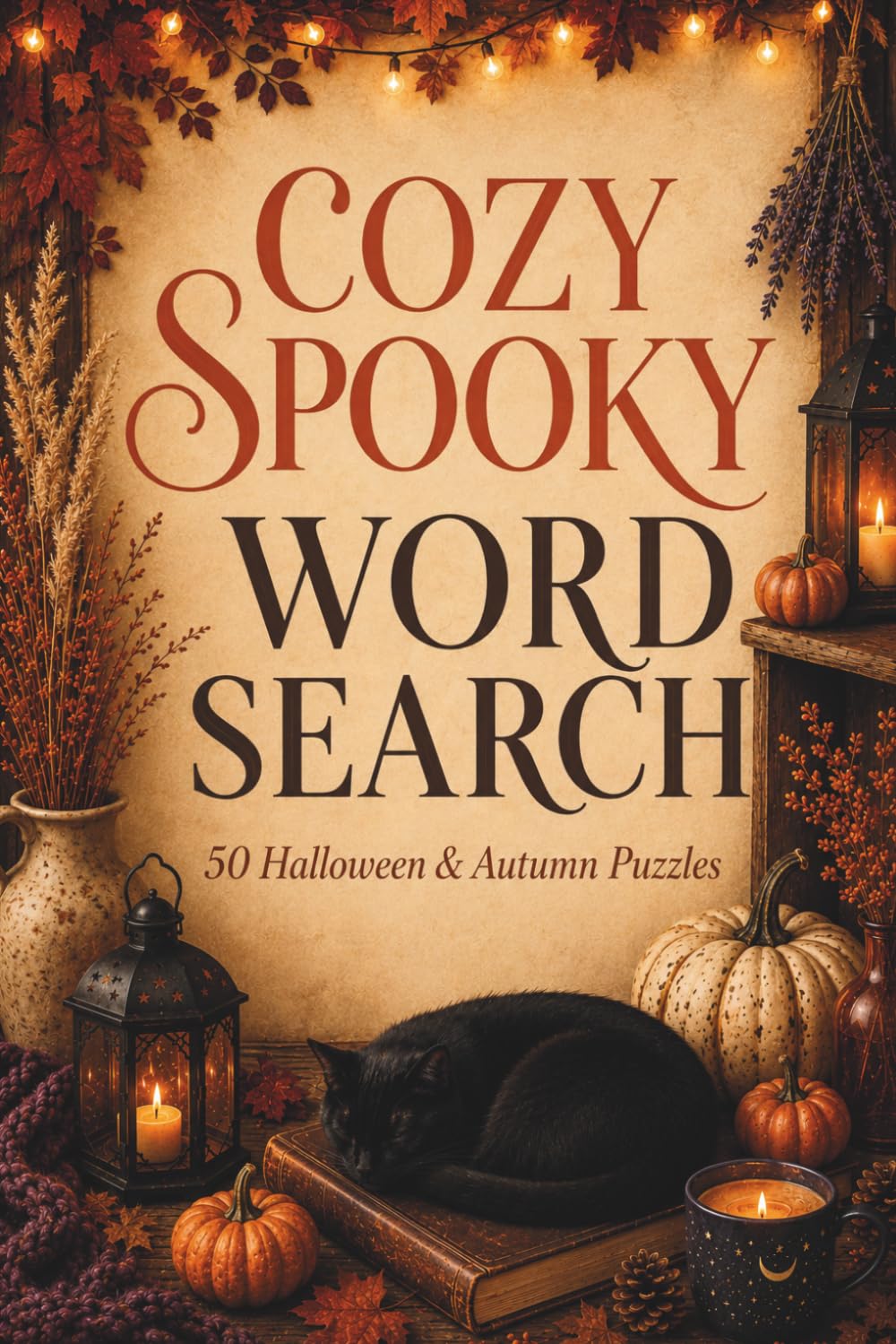 Cozy Spooky Word Search: 50 Halloween & Autumn Puzzles for Relaxing Seasonal Fun