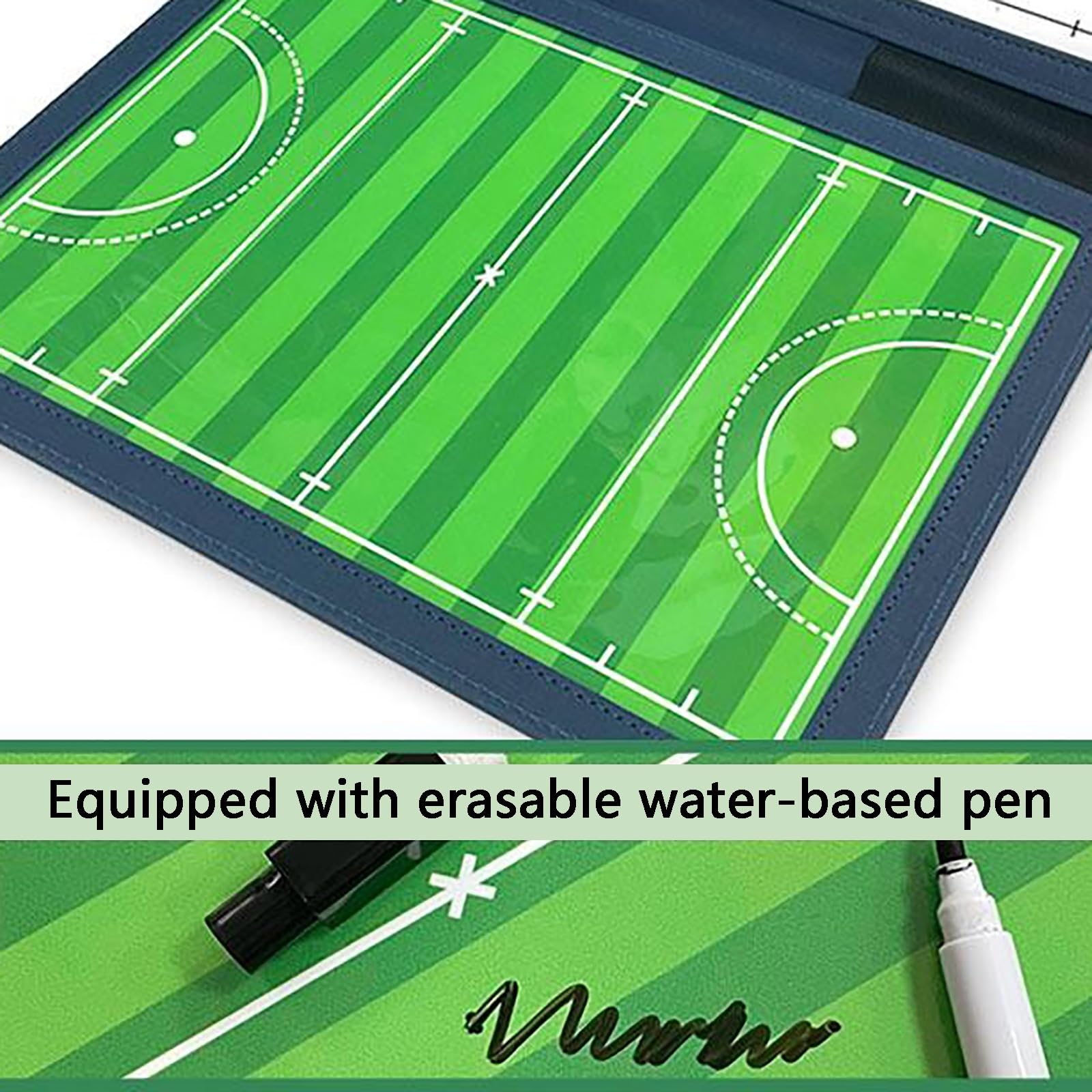 Magnetische Feldhockey-Coaching-Tafel, Feldhockey-Taktiktafel, mit 2 Löschbaren Stiften, Wasserfest und Langlebig, Zum Erklären Der Strategie