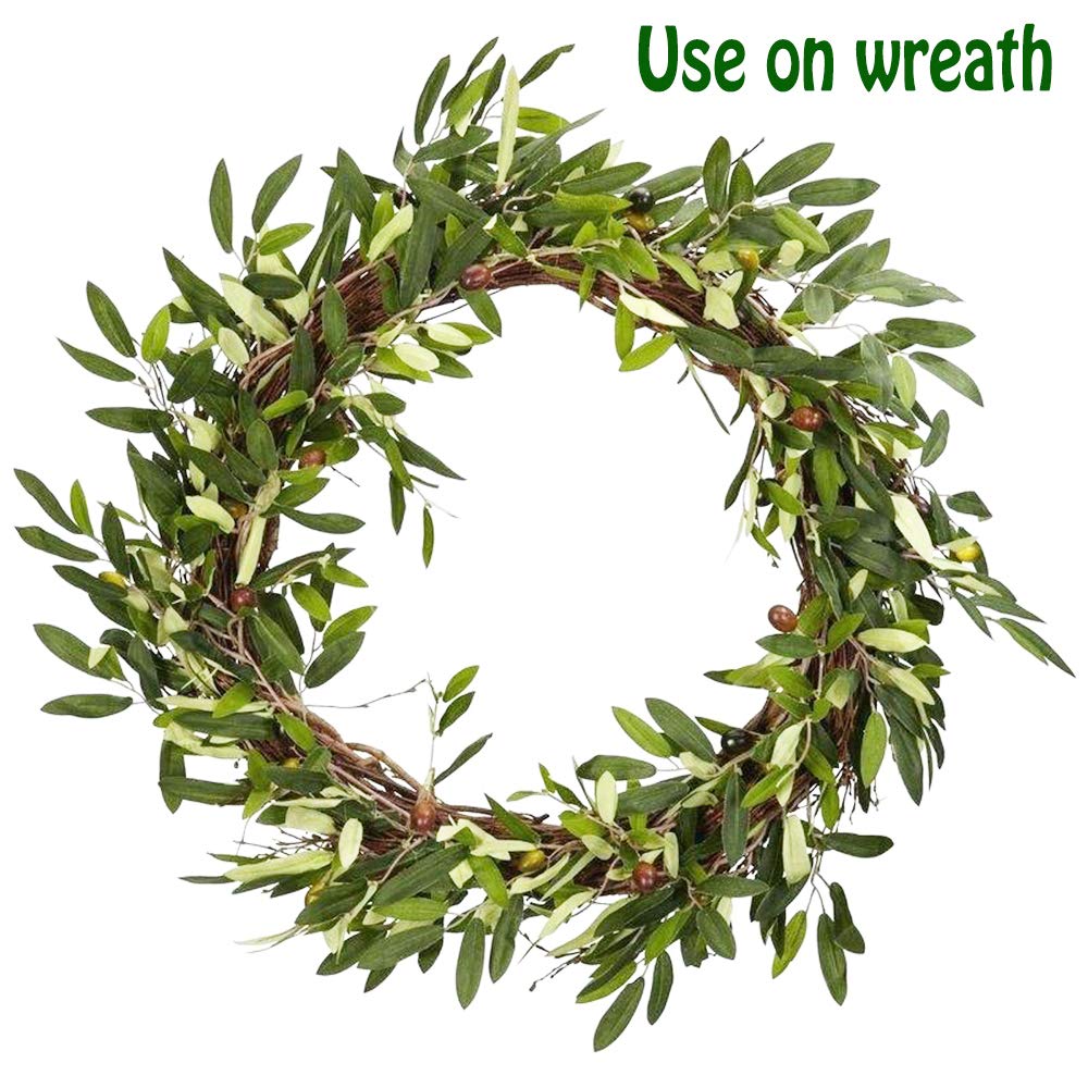 3 Rami Di Ulivo Artificiali Con Frutti - Altezza 96,5 Cm - Piante Finte In Seta Per Decorazione Casa, Matrimonio, Ufficio, Giardino - 2