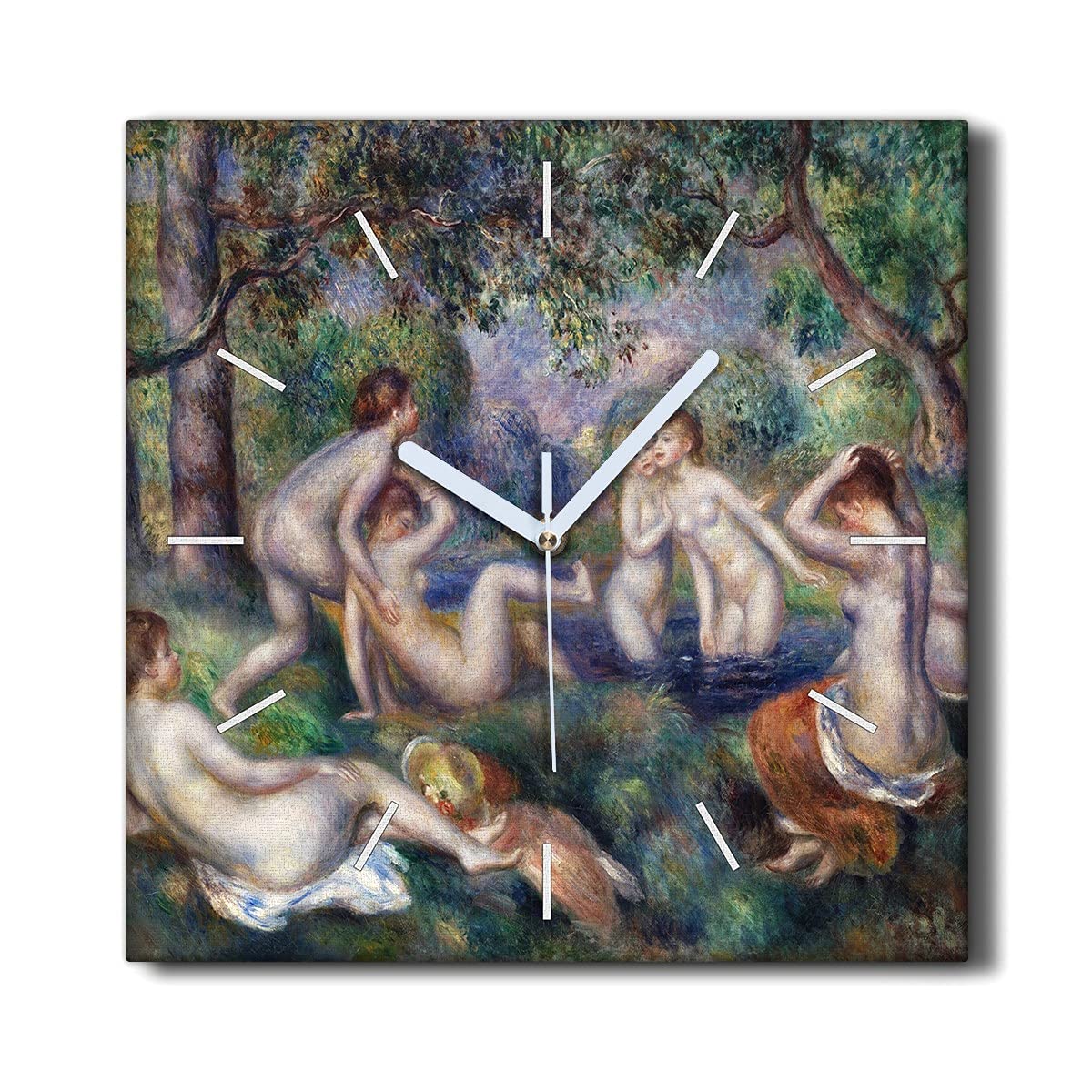 Horloge sur Toile Silencieuse Résolution Problème Bruit Salon 30x30cm