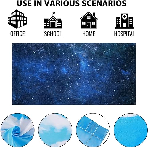 Miniatura 6 de Cubierta de luz fluorescente de 4 x 2 pies, cubiertas magnéticas para luz de techo para aula, dormitorio, sala de estar, oficina, paquete de 6