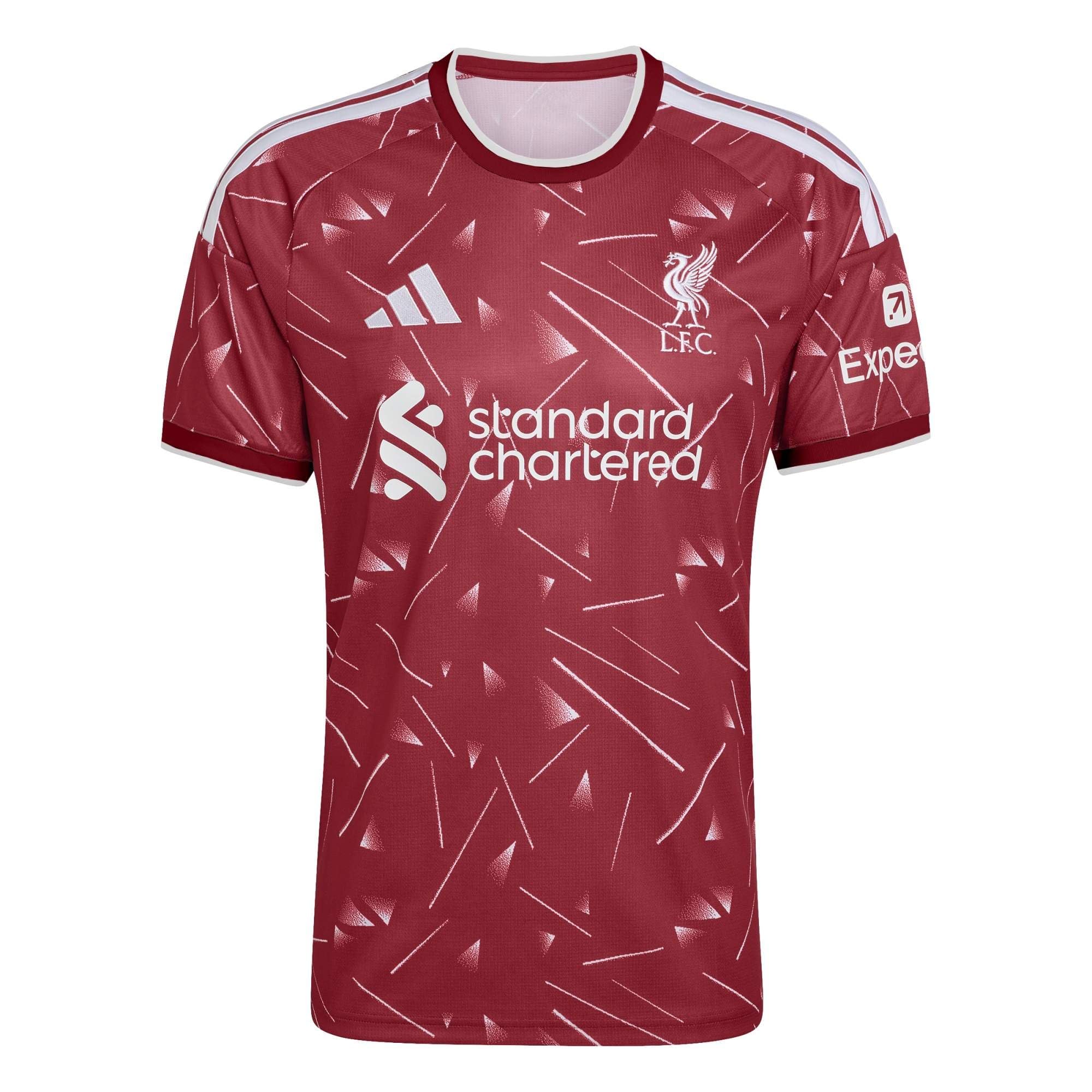 Adidas Men's Red - White Liverpool Fc Local Short Sleeve T-Shirt For Football
