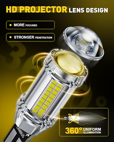 Miniatura 57 de Auxito Focos LED 3157 mejorados, rojo, 500% más brillantes, 3056, 3156, 3057, 4157, chip 102-SMD, proyector para luces de freno, freno trasero