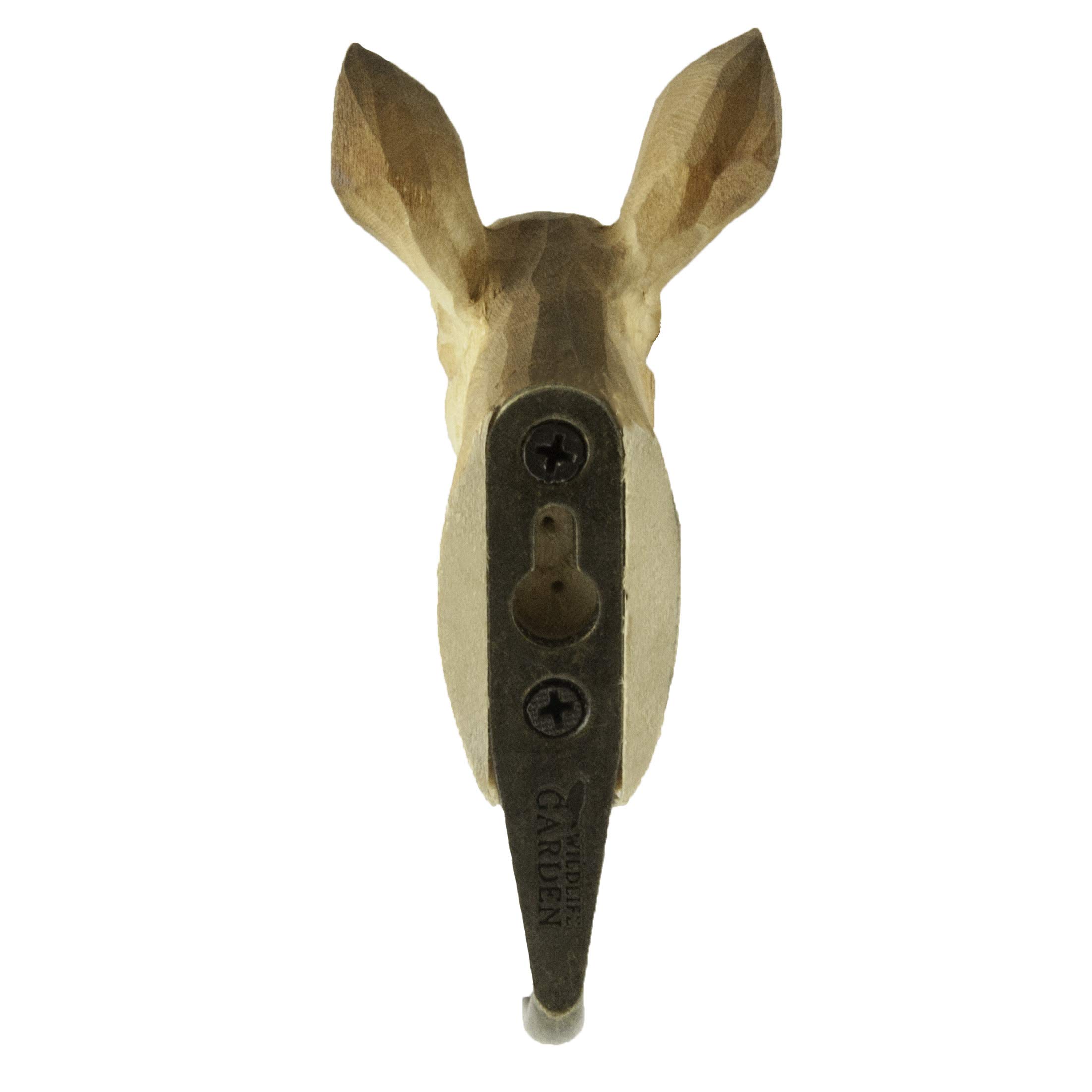WILDLIFEGARDEN Wildlife Garden WG507 - Gancho de Madera y Metal Tallado a Mano, diseño de Animales