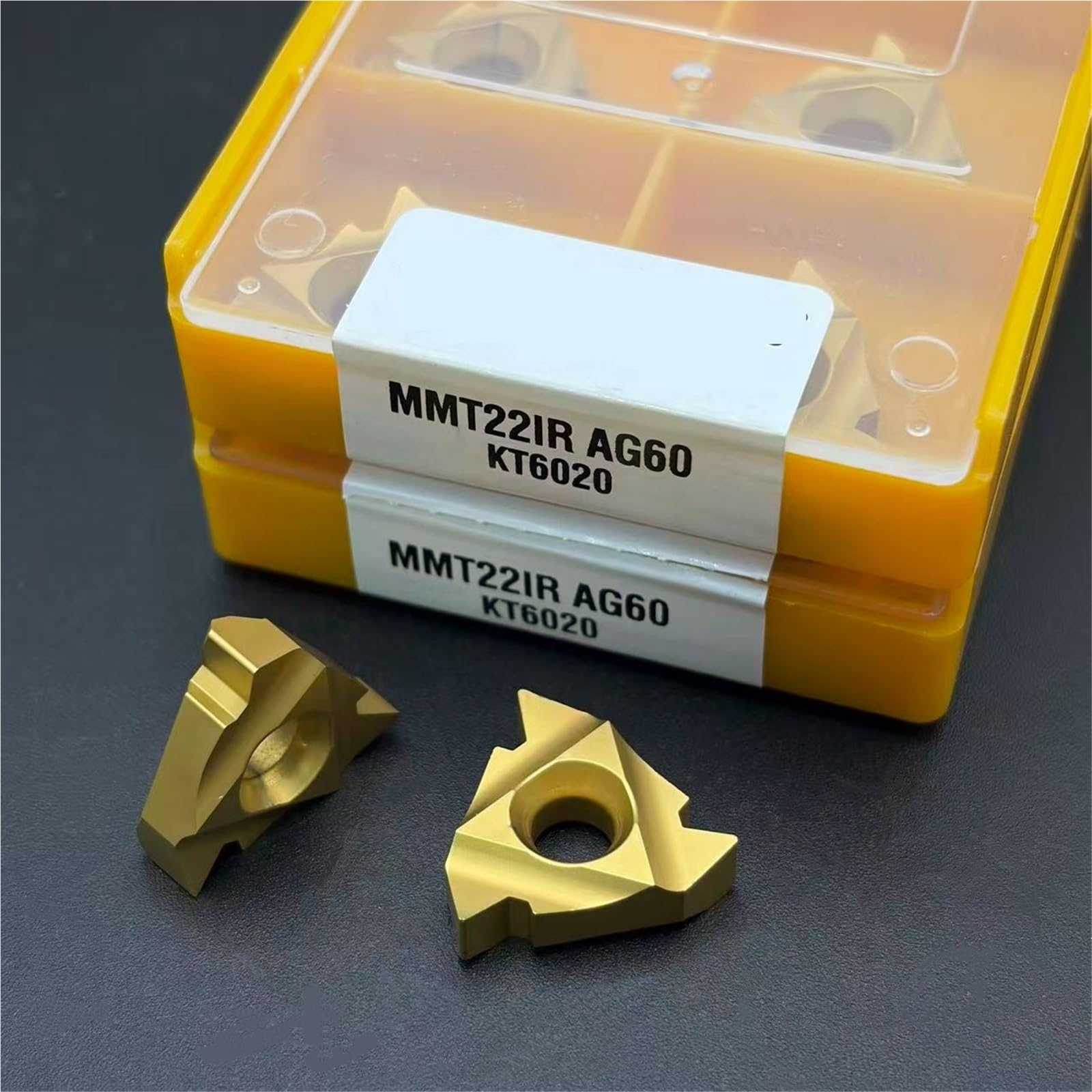 10 Uds Herramienta De Torneado Metal Procesamiento Piezas Torno Indexables Insertos Fresado CNC Carburo(MMT 22IR AG60 KT6020)