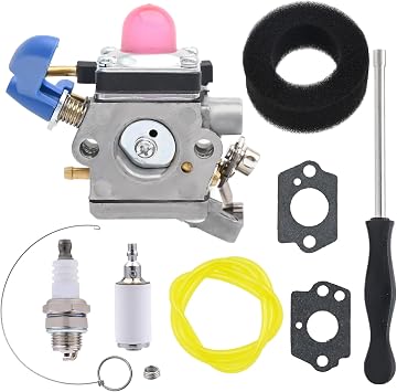 FitBest Carburetor with Tune-up Kits for Craftsman 9287-340201 358796390 Poulan PP2822 966513101 UST GG5500 GG7500N JF182 String Trimmer Hedge Trimmer 577587901 574672801 Carb