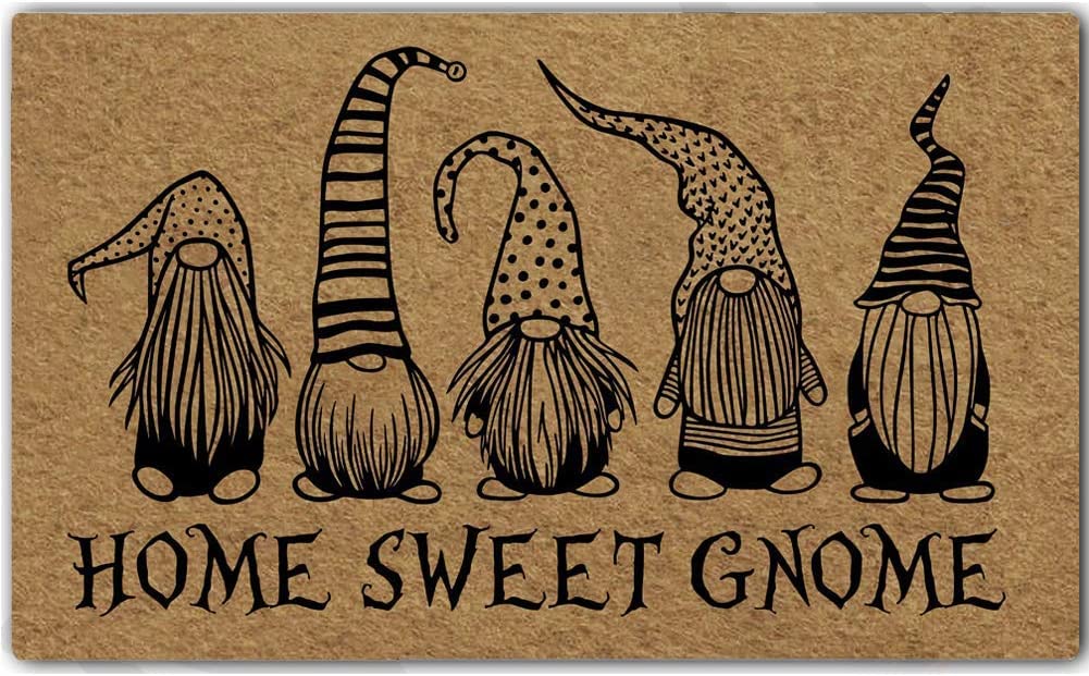 100 Yeah Funny Door Mat Home Sweet Gnome Indoor Outdoor Doormat Custom Doormat Entrance Floor Mat Home Office Welcome Mat 30"x18"