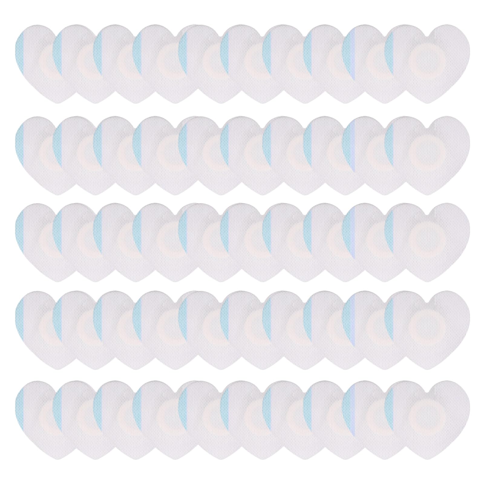 50pcs Castor Oil Stick On Patches, 2.76x2.64in Self-Adhesive Highly Absorbent Heart-Shaped Non-Woven Fabrics Castor Oil Belly Wrap Only Patches No Need Wash