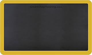 Smart Step Anti-fatigue Mat Supreme Yellow Safety Border 5x3 Black