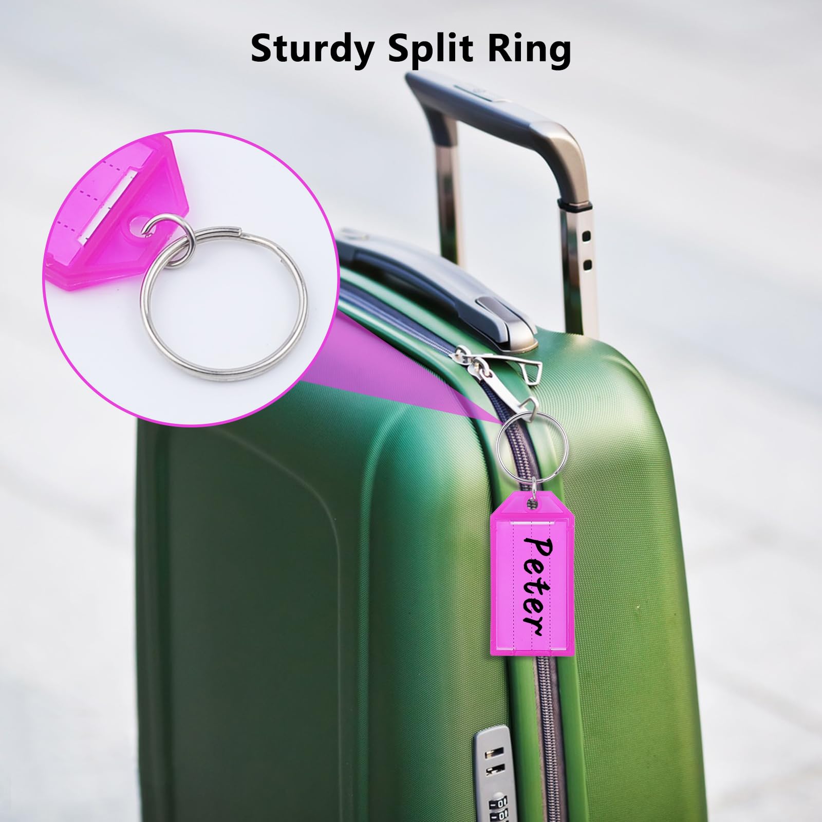 32 Targhette Portachiavi Scrivibili - Etichette Per Chiavi, Bagagli E Oggetti Personali - Foto 2