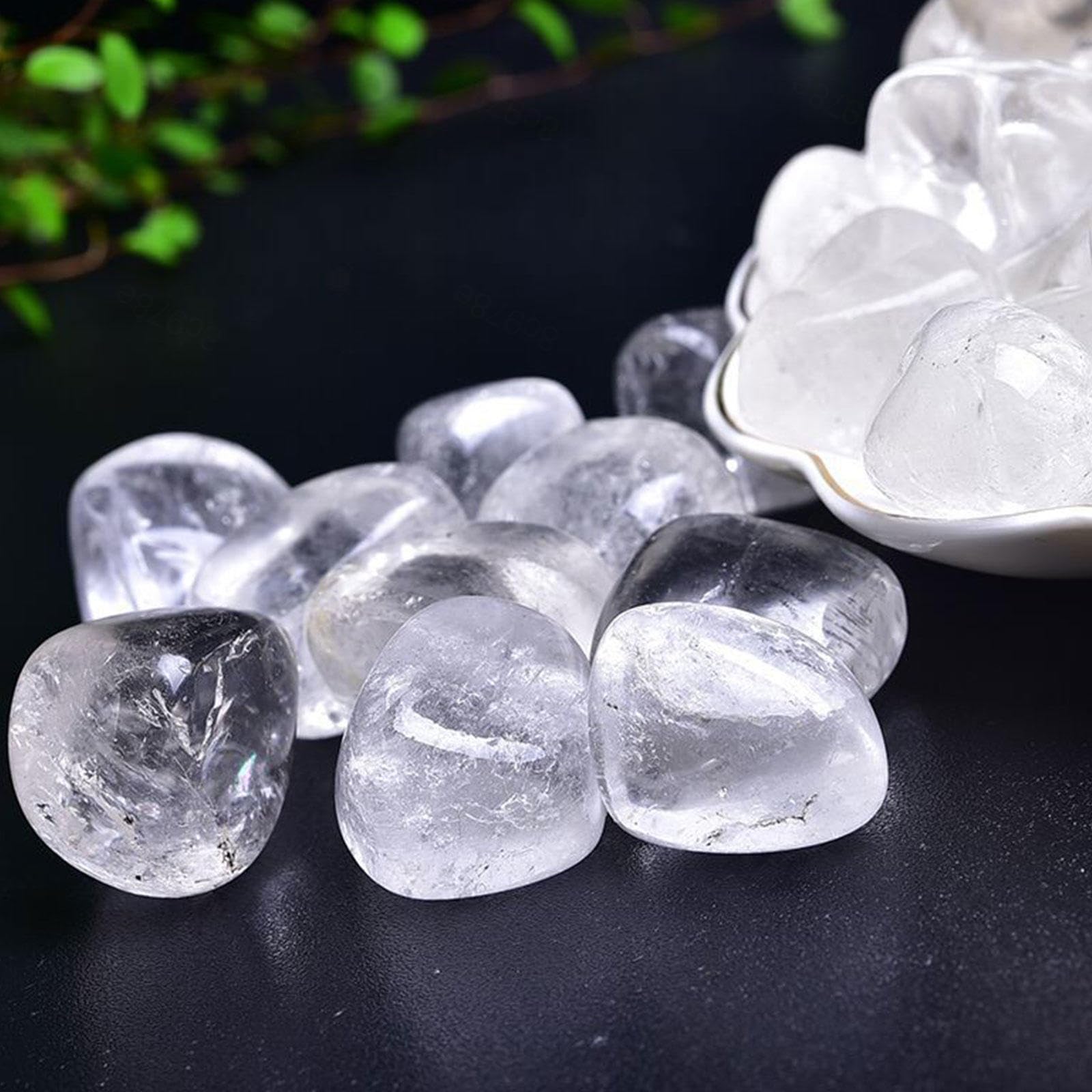 500g Naturales a Granel Cristales Caídos Piedras Rocas - Juego de Cristal Curativo de Piedras de Cuarzo Pulido para Decoración del Hogar, Regalos de Reiki,Clear Quartz-20-30mm