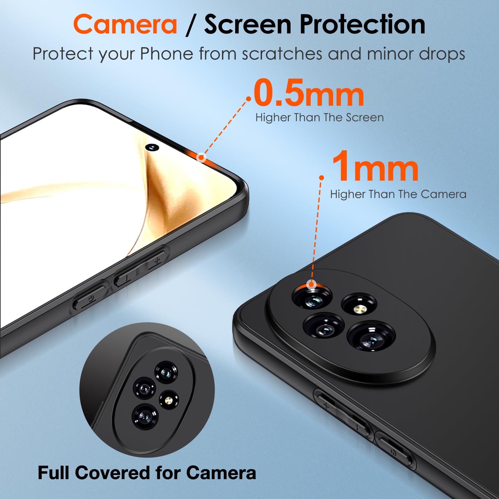 Silikon-Hülle Für Honor 200 Pro 5G – Militärschutz, Stoßfest – Schlankes Design Mit Carbon-Optik