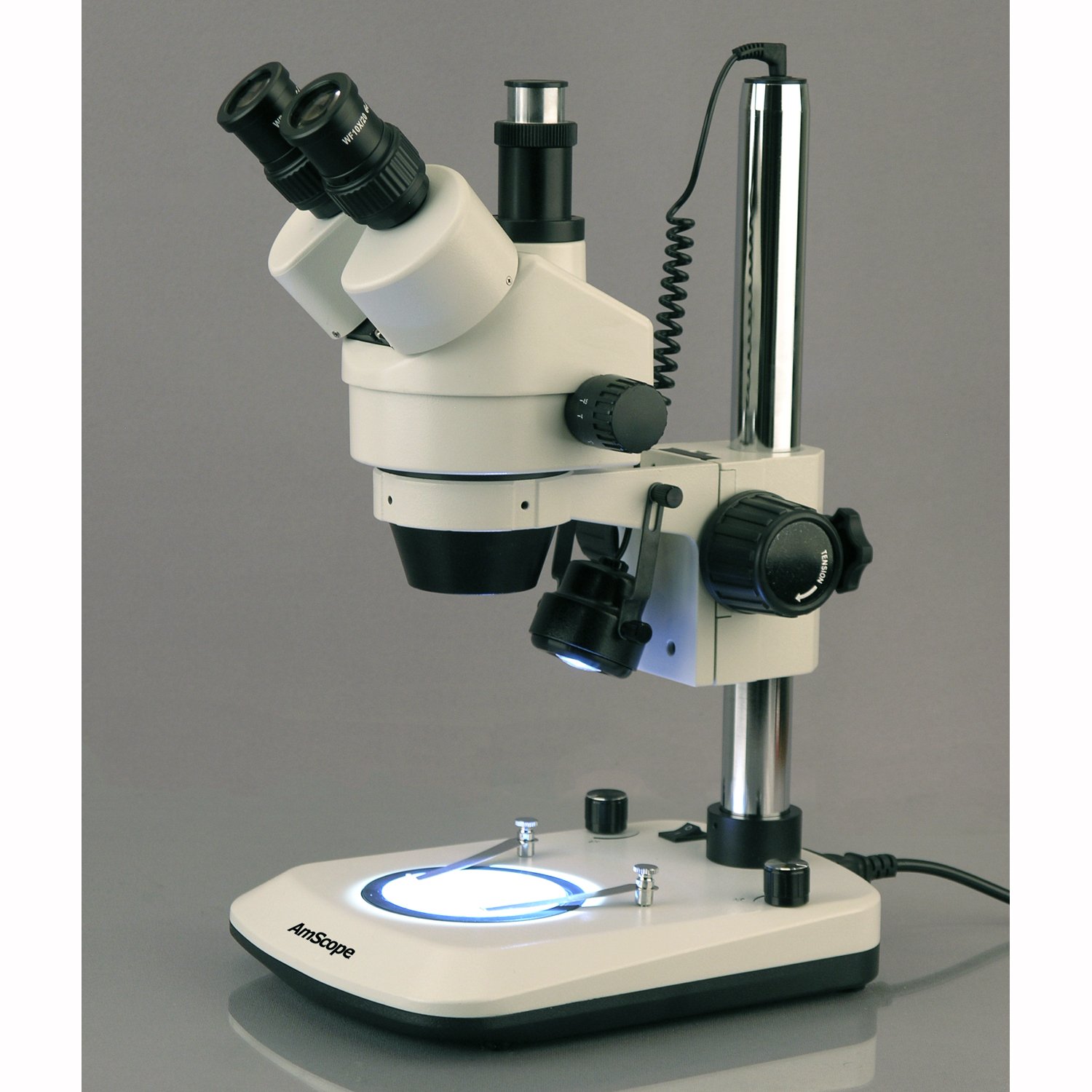 Nueva 7X-45X doble encendido, 6 W LED, con Zoom, microscopio